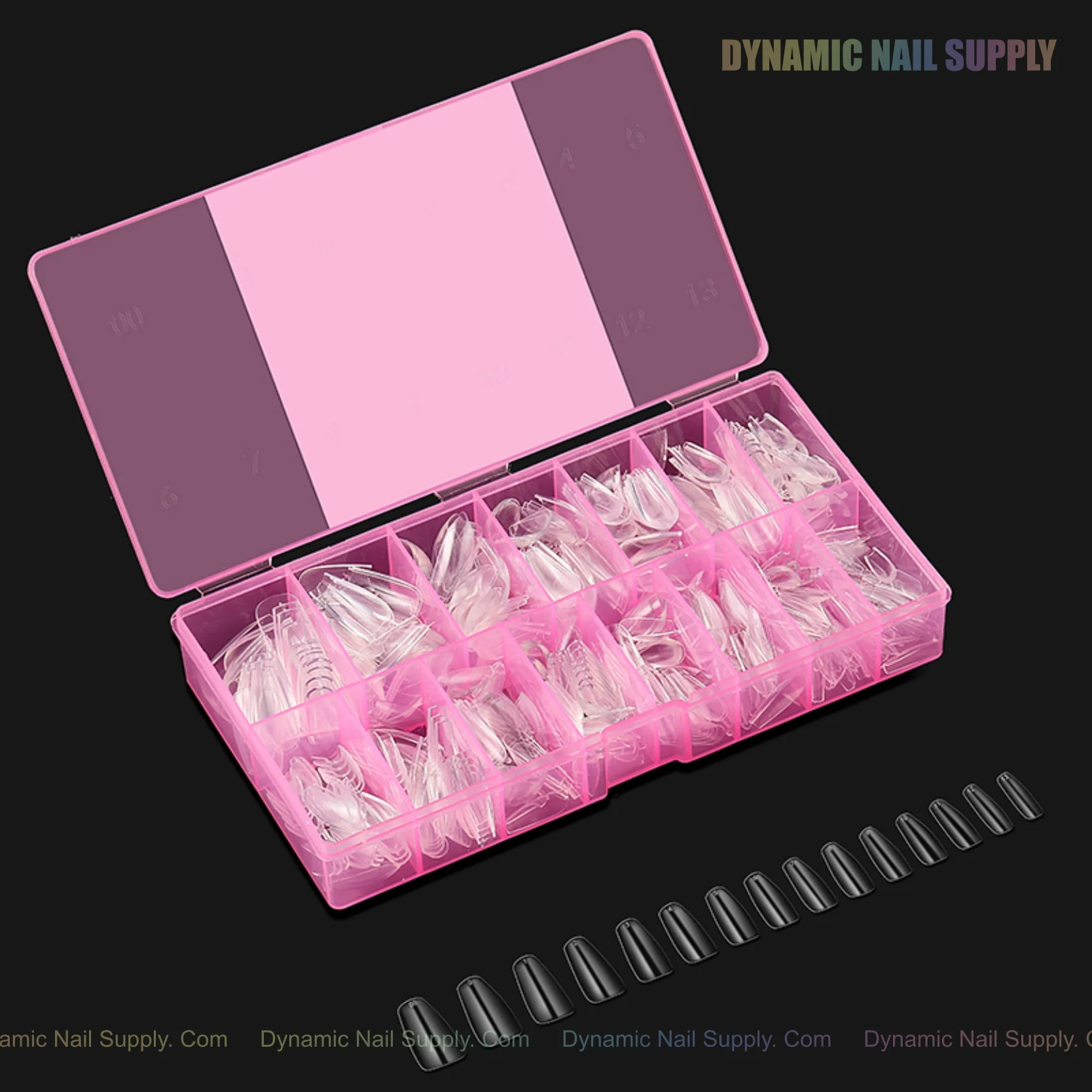 Sculpted Coffin (Medium) Full Cover Soft-Gel Nail Tips (Pink Box) - Image 14