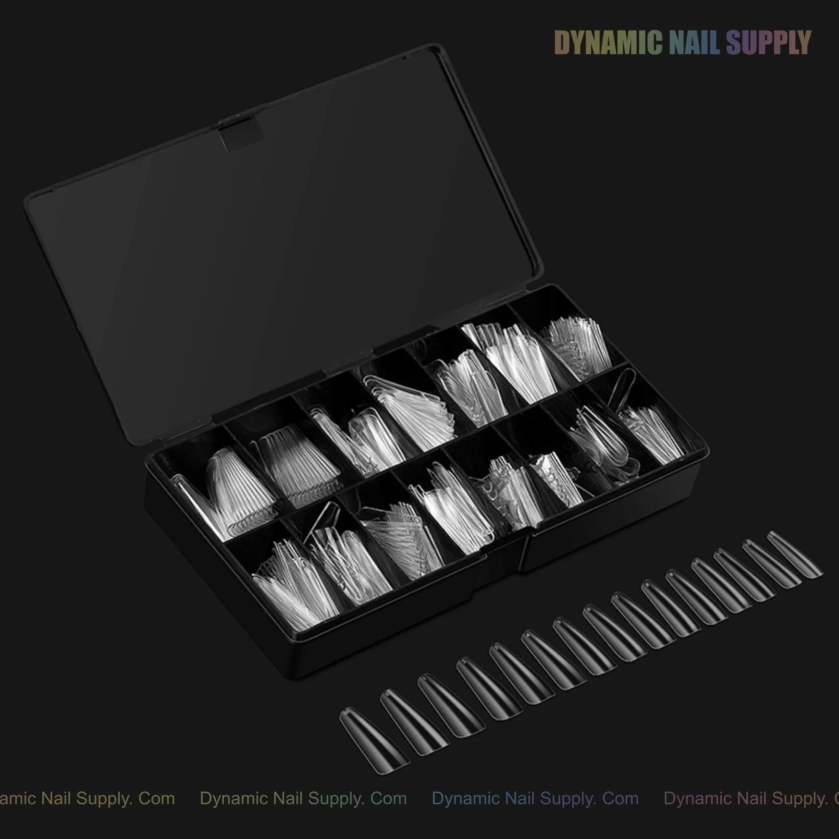 Sculpted Coffin (XL) Full Cover Soft-Gel Nail Tips (Black Box) - Image 9