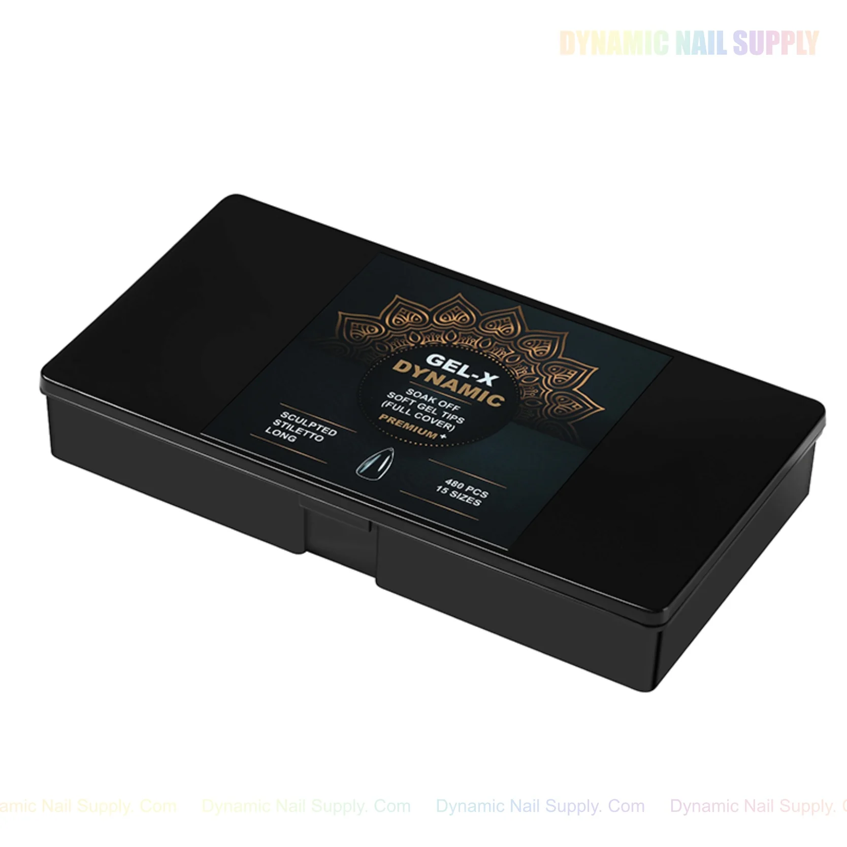Sculpted Stiletto (Long) Full Cover Soft-Gel Nail Tips (Black Box) - Image 16