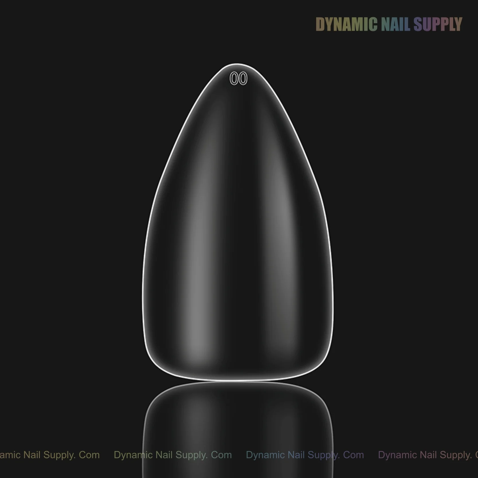 Sculpted Stiletto (Medium) Full Cover Soft-Gel Nail Tips (Black Box) - Image 2