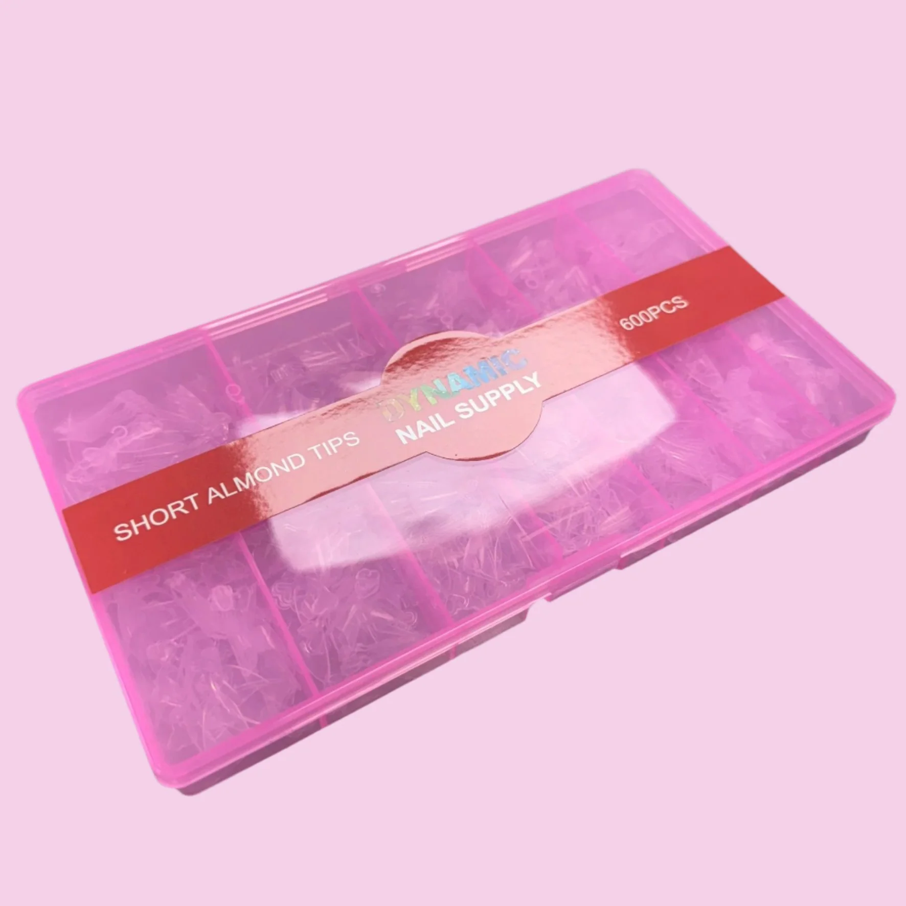 Short Almond Nail Tips - Half Cover - 600 pcs 12 sizes (Short Stiletto) - Image 9