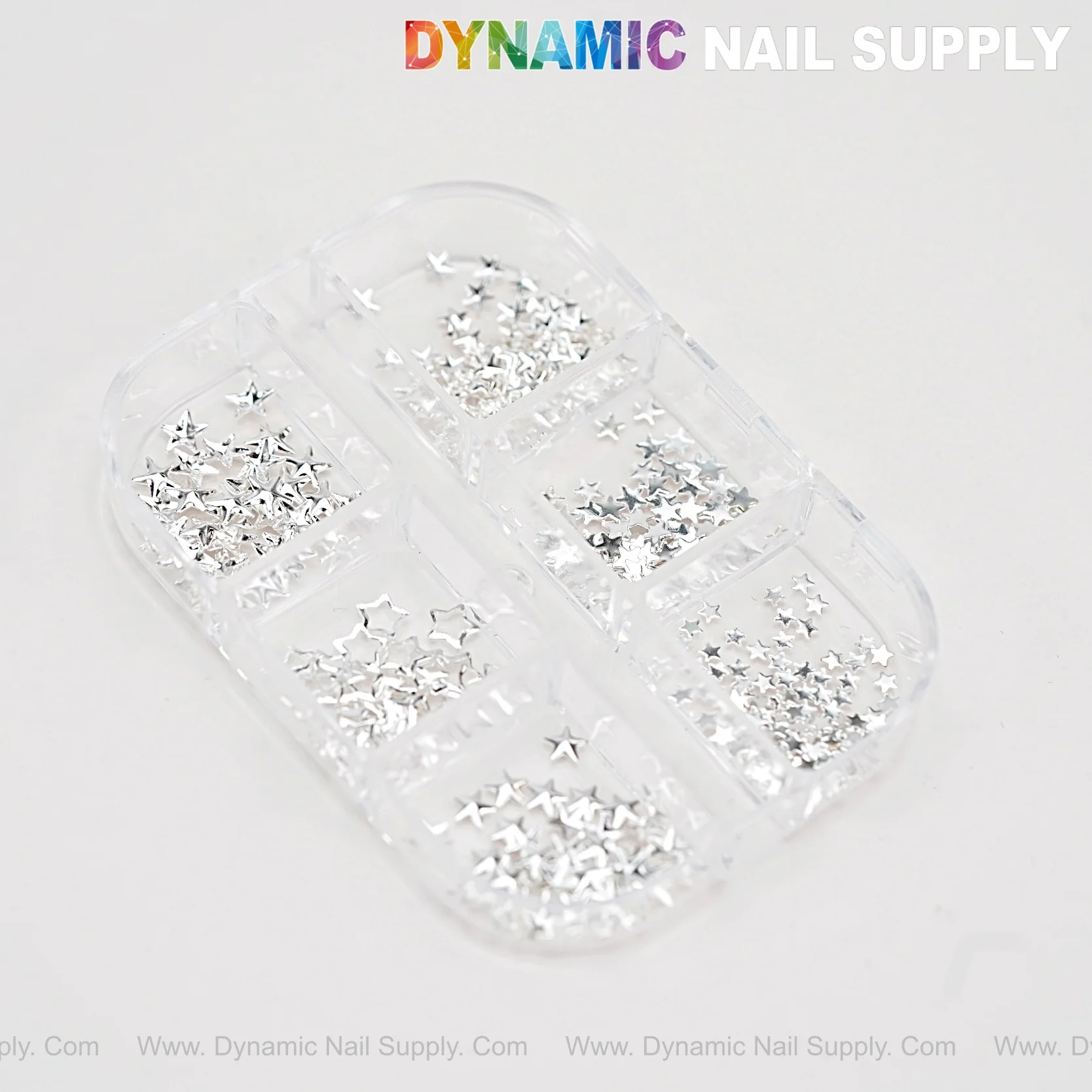 Silver Different Star Designs - Nail Art Sparkling Charms for Decorations