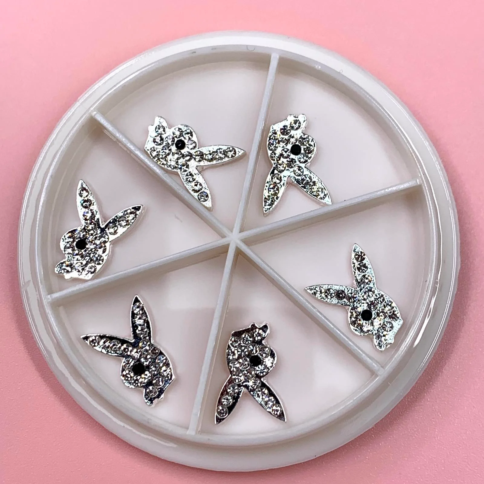 Silver Playb0y Bunny Charms for Nail Art Designer
