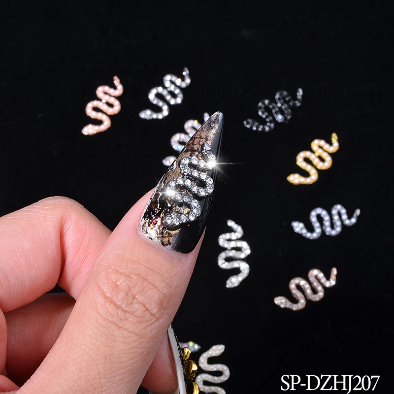 10 pcs of Snake Shape Charms for Nails Art Design (Smaller version) - Image 2