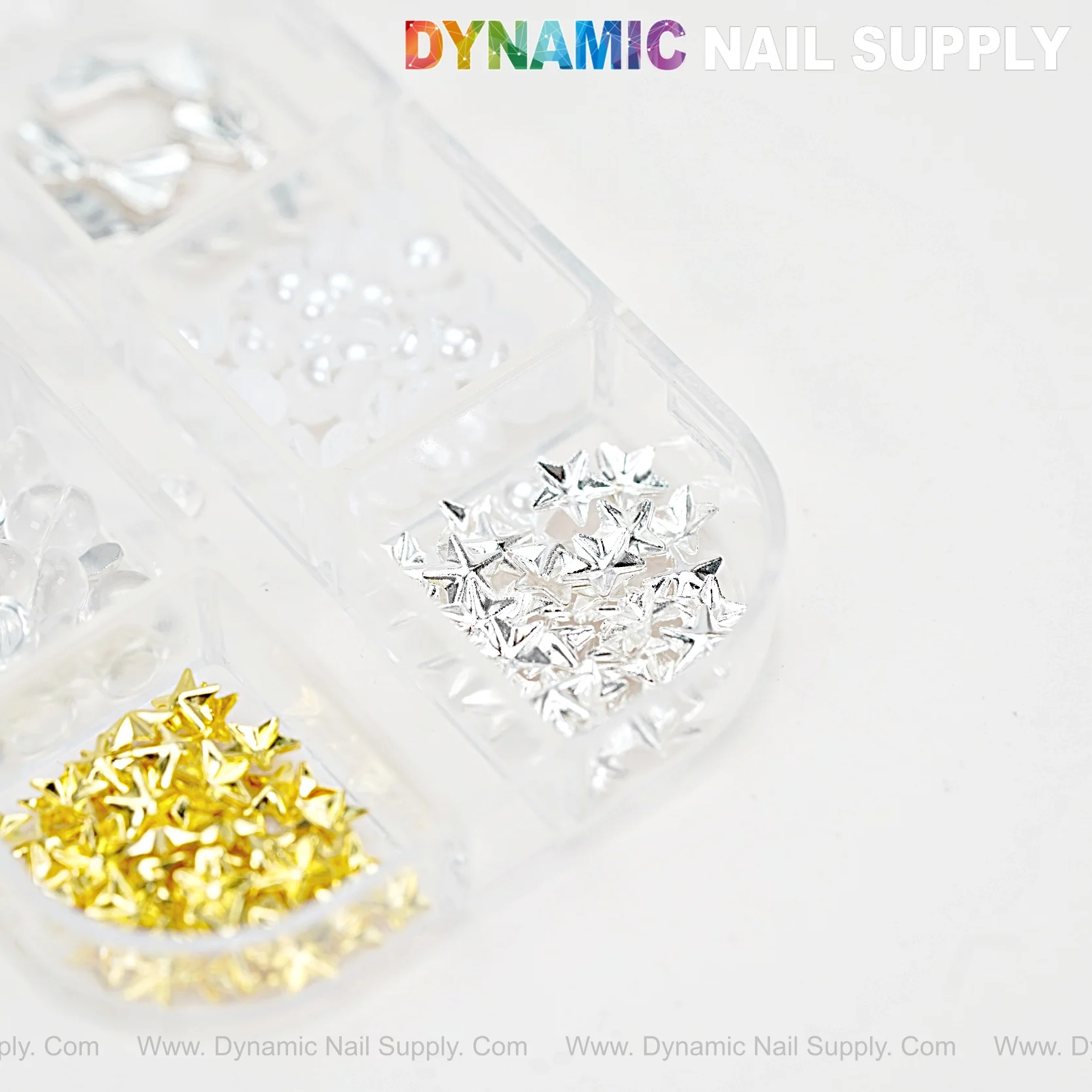 Sparkling Good and Silver Star Nail Charms - Clear and White Beads - Rhinestone for Nail DIY Designs - Image 4