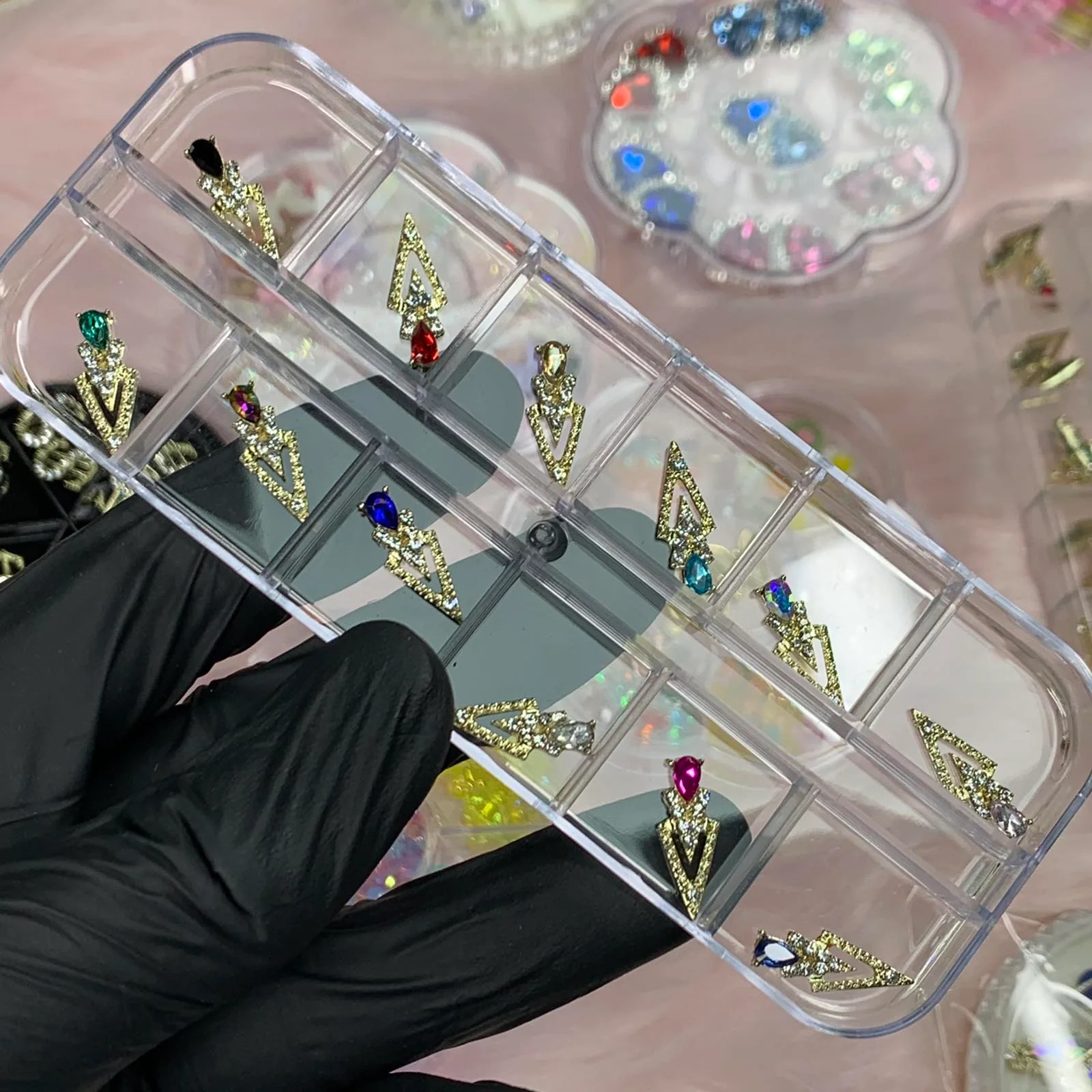 12 pcs spike-shaped Nail Charms for designer
