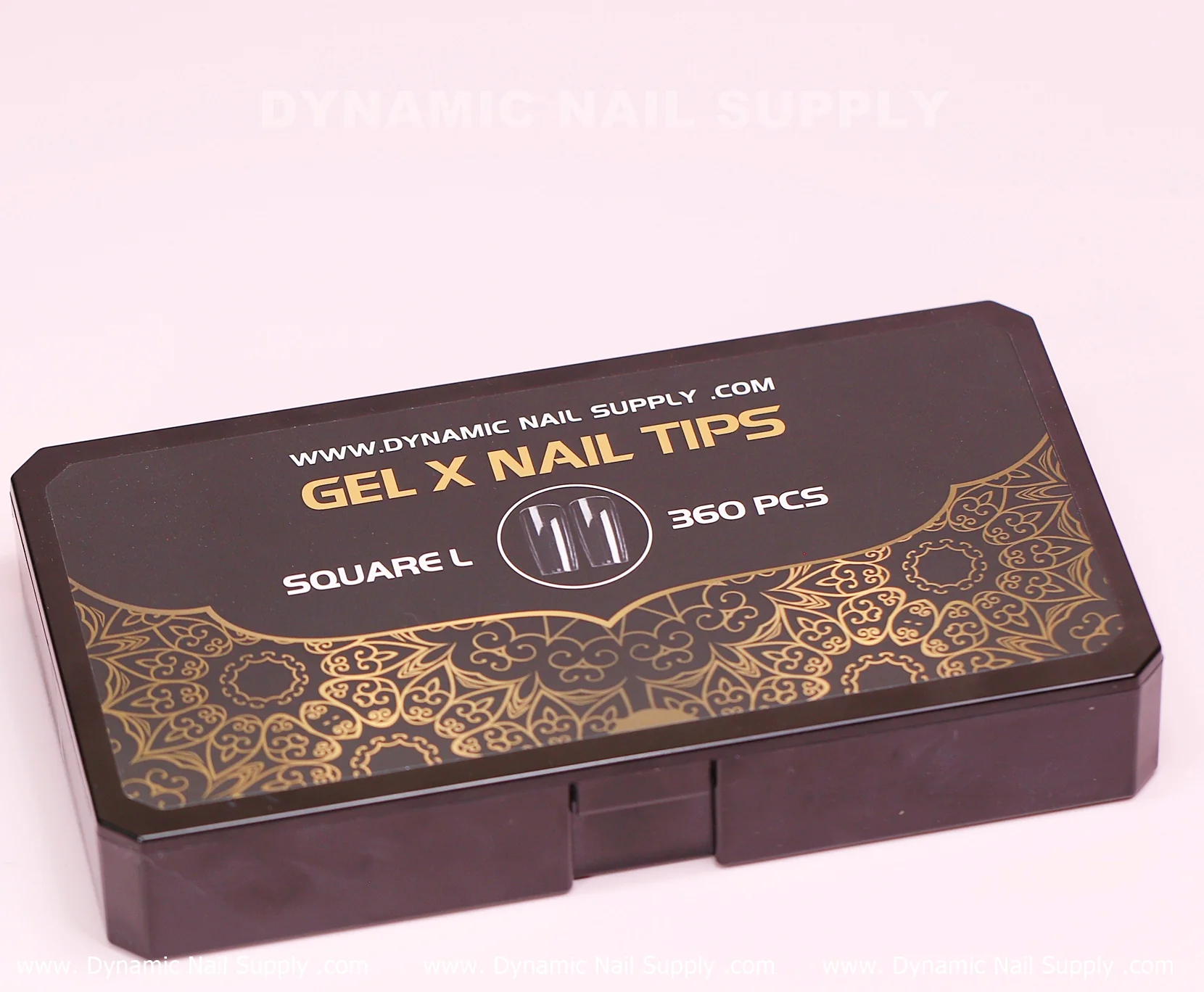 [Square L] Full Cover Tips - Soft Gel X tips - 360 pcs - Long Length- 10 sizes