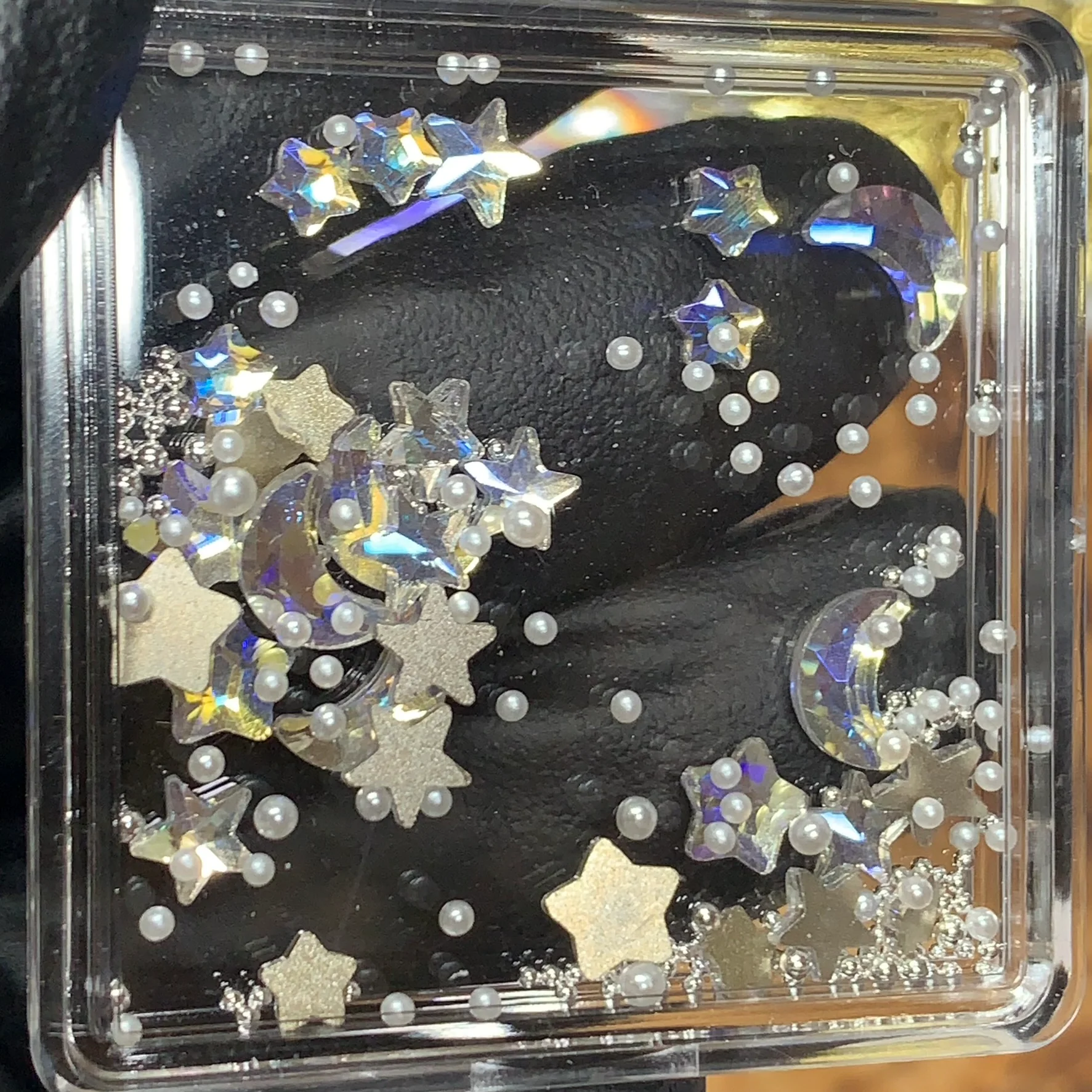 Star and Moon shape Rhinestones set for Nails art design - Image 4