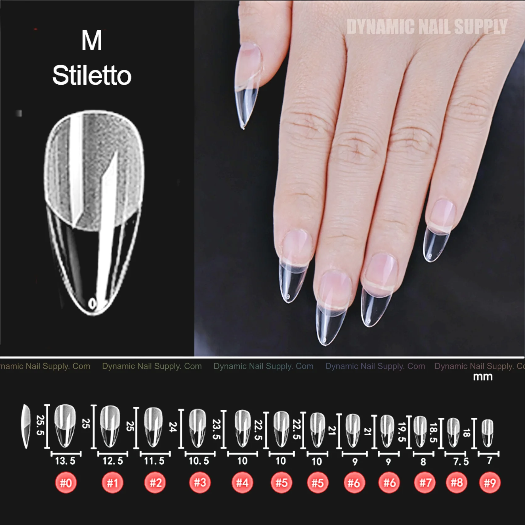 [Stiletto M] Full Cover Soft-Gel Nail Tips - 600 pcs - Image 2