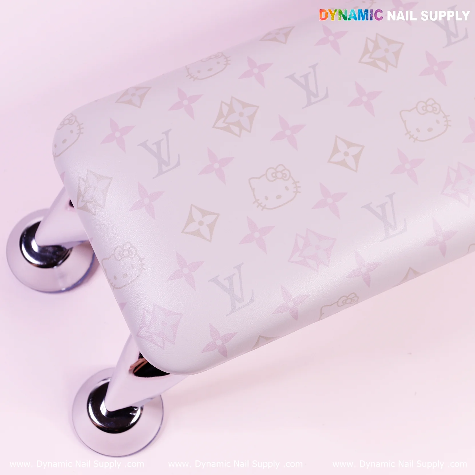 Violet Cat&LV PU Leather Armrest with Pillow for Pedicure and Manicure (Reposabrazos Para Manicura) - Image 2