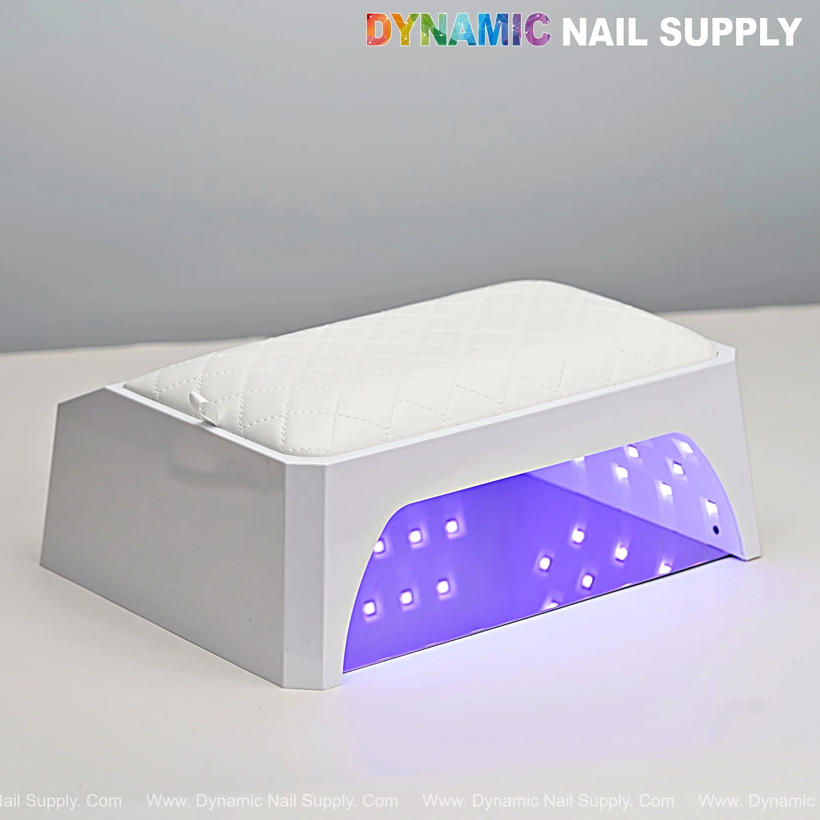 [White Cushion] 120W UV/ LED Cordless Rechargeable Lamp with Armrest Cushion - Two-Hand Fit - Image 5