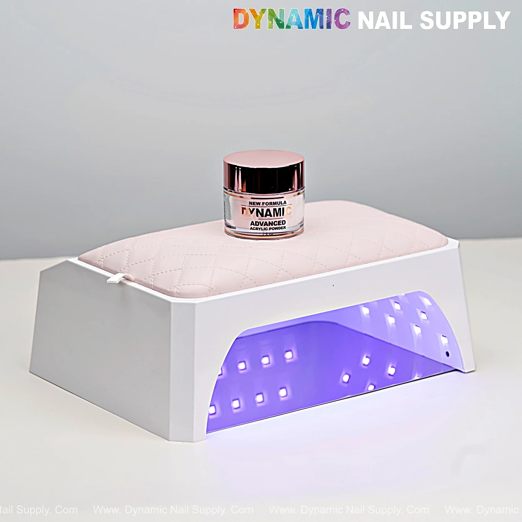 [Pink Cushion] 120W UV/ LED Cordless Rechargeable Lamp with Armrest Cushion - Two-Hand Fit - Image 2