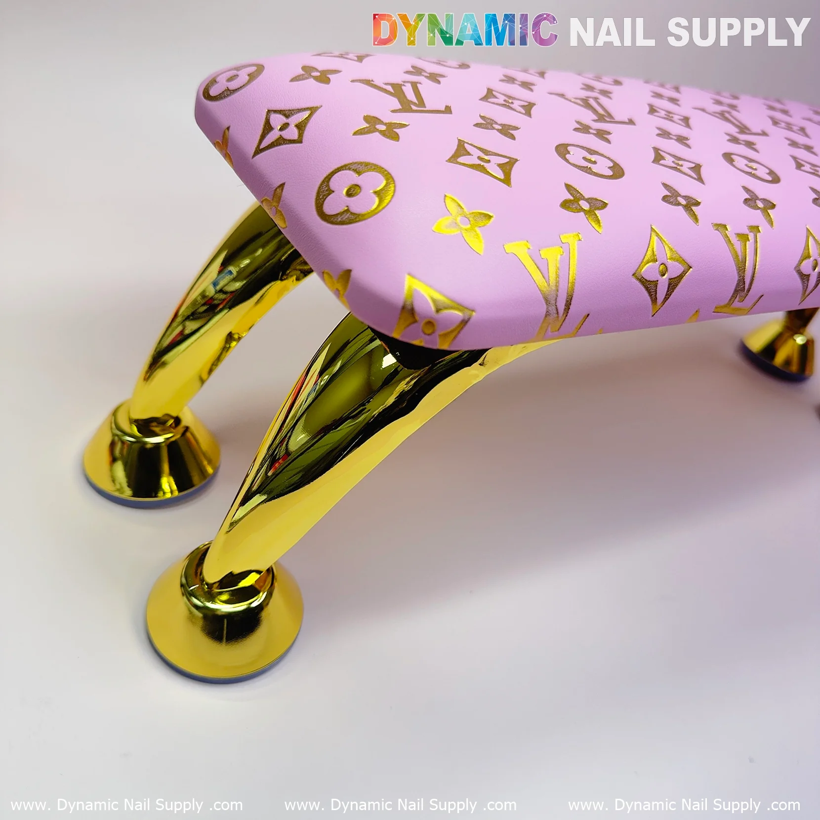 (Pink&Gold LV Pattern) Leather Armrest Cushion Pillow for Pedicure Manicure (Reposabrazos Para Manicura) - Image 8