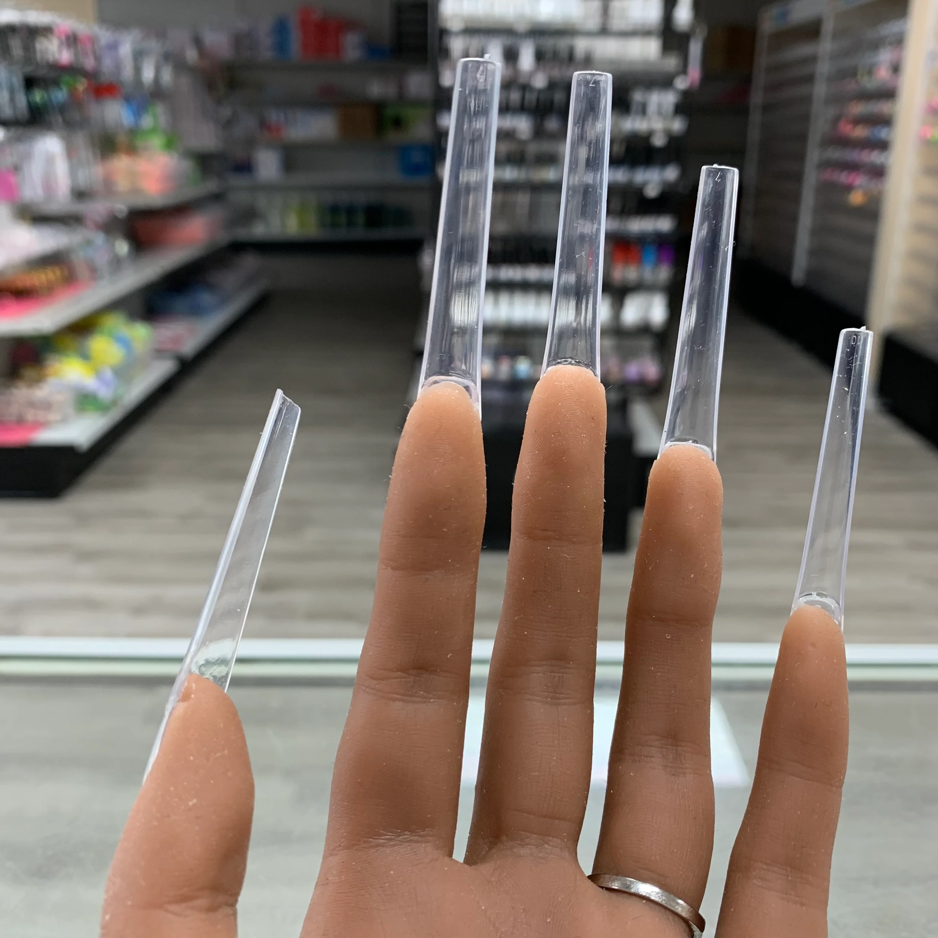 3XL Long Coffin Nail Tips (box) - (Non C-Curve) - Straight Shape - Easy to apply - Image 5